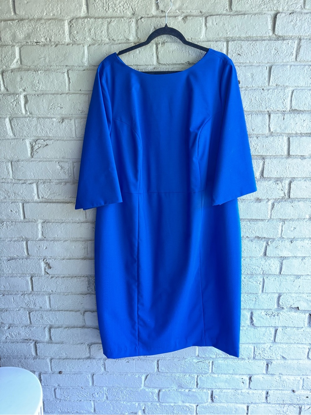 Of Mercer NWT Sz 18 Classic Royal Blue 3/4 Sleeve Sheath Dress Career